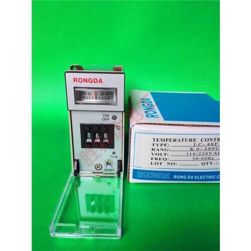Brand new genuine Rongda RONGDA dial code deviation temperature control table temperature controller LC-48F K type 399 degrees