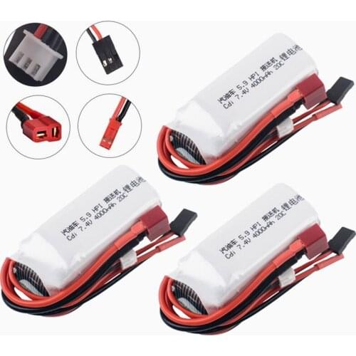 1/2/3PCS 7.4v 4000mah lipo battery for HPI XL OCTANE gasoline 5.9 1/8 for 7.4V 20C Cdi receiver lithium battery