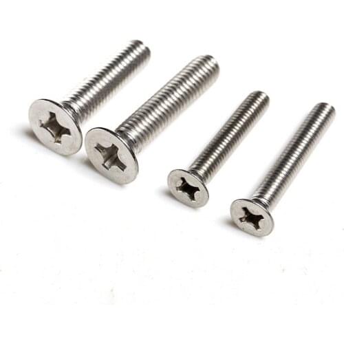 200pcs Stainless steel sink cross flat head machine screw M3*4/5/6/8-20 mm