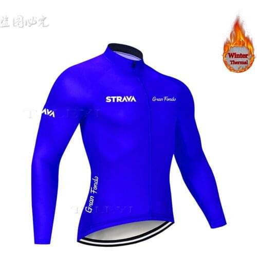 2021 Winter Thermal Fleece Cycling Tops Jerseys Long Sleeve Jacket Man MTB Bicycle Racing Bike Clothes Cycling Clothing