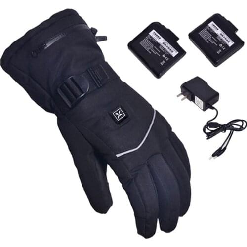 3200mAh Heating Gloves Electric Cycling Mitten 3D Touch Screen 3-level Temperature Adjustment Night Reflection For Motorcycle