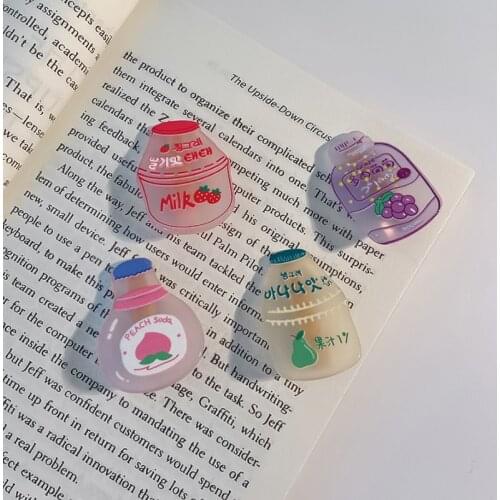 4 Style Cute Cartoon Drinks Simulation Resin Flat Back Convex Round Scrapbook DIY Childrens Hairpin Accessories