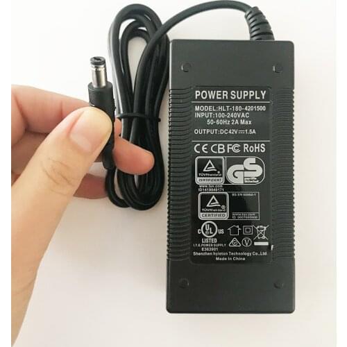 42V 1.5A Lithium Battery Charger Coaxial Pluge e-twow et Electric Scooter Charger Accessories Coaxial Charger Plug