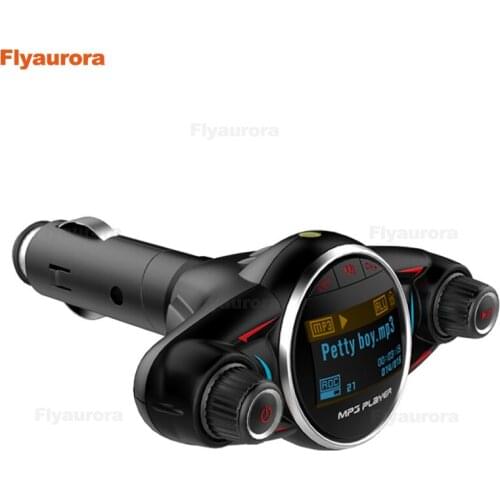 Bluetooth FM Transmitter Car MP3 Player Handsfree Car Kit 2-USB Charger Support TF Card Display Charger Wireless Music Audio