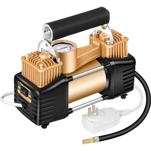 220v Household Dual-cylinder Air Pump Electric High-pressure Small Car pump Tire Air Inflator