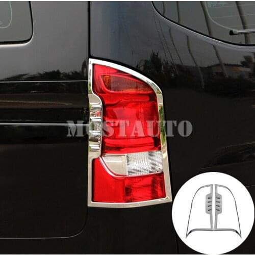 For Benz V-Class W447 Vito ABS Chrome Rear Tail Light Lamp Cover 2014-2018 2pcs Car Accessories Interior Car Decor Car Trim