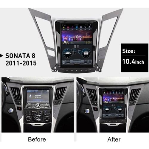 For Hyundai Sonata NF 2011 Tesla Carplay Head Unit 2 Din Car Radio Bluetooth Screen Android 9.0 GPS Navigation Multimedia Player