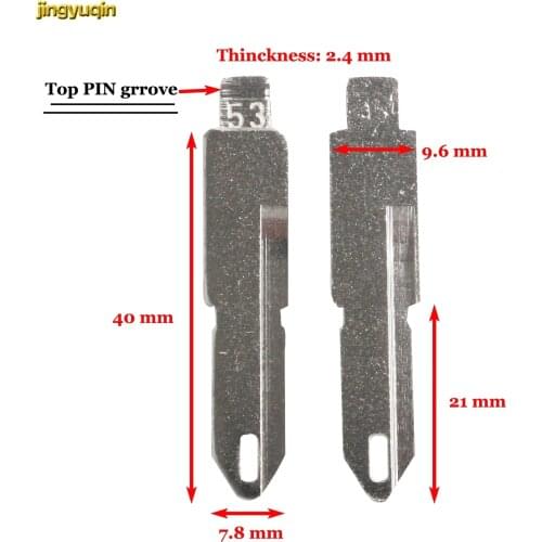 Jingyuqin 100ps No.53 54 58 72 73 152 153 Remote Car Key Blade For Lada Renault Megan Dacia Clio Duster VAC102 VA2 HU83 Uncut KD