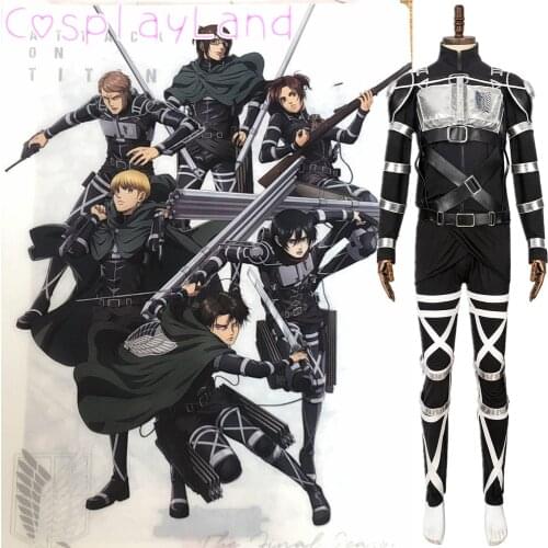 Attack on Titan 4 The Final Season Rivaille Cosplay Costume Halloween Outfit Shingeki no Kyojin Team Armour Uniform Men Suit