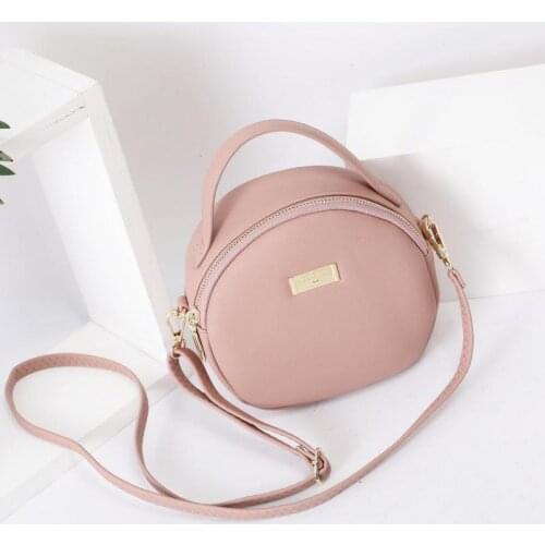 Small Round Women Bag Pu Leather Crossbody Bag For Women Mini Female Totes Handbag Small Lady Shoulder Bag