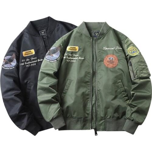 Embroidery Bomber Jacket Men Women MA1 Winter Padded Coat Hip Hop Streetwear Branded Army 2021 Yokosuka Kanye West Sukajan 2021