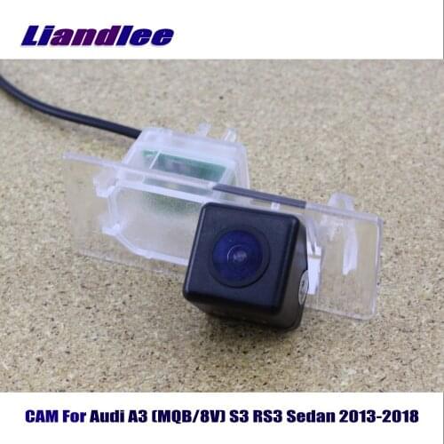 Liandlee CAM Car Reverse Rearview Camera For Audi A3 (MQB/8V) S3 RS3 Sedan 2013-2018 / Backup Parking Camera HD CCD Night Vision