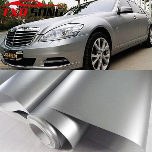 Matt silver blue purple black car vinyl sticker Matte car wrap film with air free bubbles car matt vinyl film