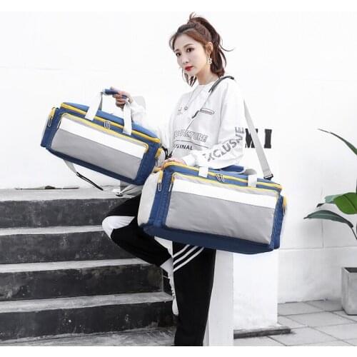 Multifunctional Gym Bag for Training Women Fitness Yoga Travel Sports Bag Large Capacity Oxford Shoulder Bag Duffle Bag XA715Y