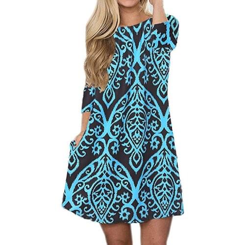 Fashion Women Pregnant Nursing Cold Shoulder Gearwheel Print Maternity Dress Soft Comfortable Women Pregnant Dress Summer