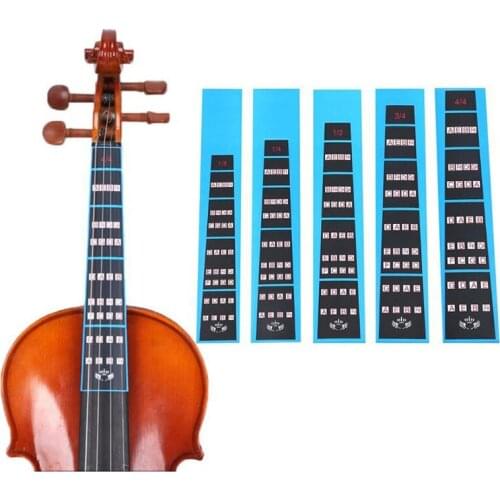 Violin Finger Guide Fingerboard Sticker 1/8 1/4 1/2 3/4 4/4 Violin Intonation Label Fretboard Chart for Kid Practice Beginners