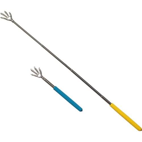New Bear Claw Back Scratcher Practical Handy Stainless Pen Clip Back Scratcher Telescopic Pocket Scratching Massage Kit