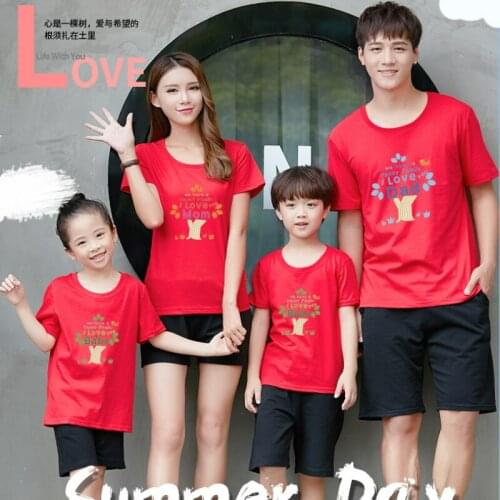 Summer New Parent-child Wear Cartoon Fashion Short-sleeved Family Wear for A Family of Three Parent-child Wear