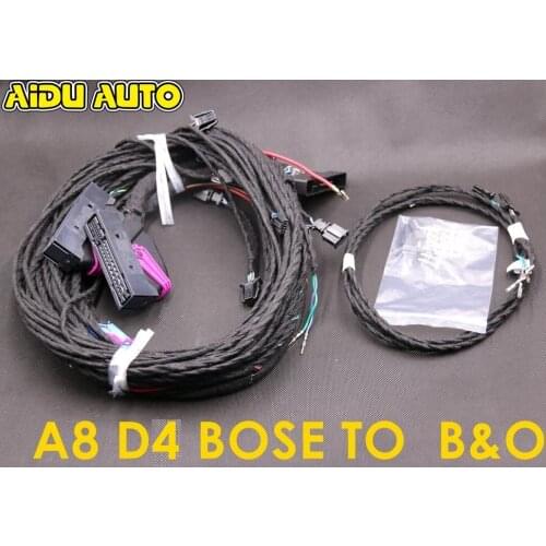 Upgrade Adapter Cable Wiring Harness Cable USE FIT For A8 D4 BOSE TO Bang & Olufsen Audio Speakers Media B&O System