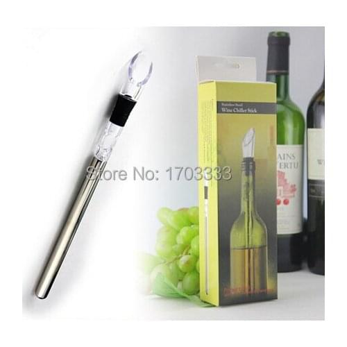 Wine Bottle Cooling Chill Coolers Ice Cool Freezer Stick Rod and Pourer Stainless Steel Wine chillers Coolers Freezer