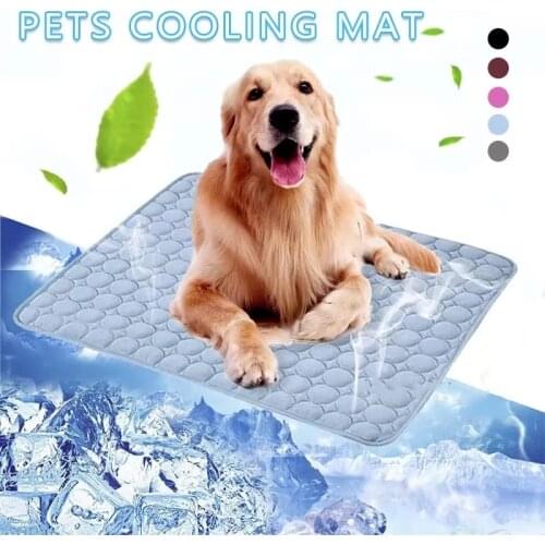 Dog Cooling Mat Pad Summer Dog Beds Mats Blue Pet Ice Pad Cool Cold Silk Moisture-Proof Cooler VIP LINK