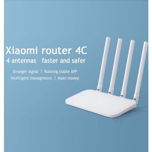 Original Xiaomi Mi Router 4C Network Expander 2.4G 300Mbps WiFi Repeater Wireless Routers Mihome APP Control