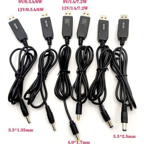 USB power boost line DC 5V to DC 9V / 12V Step UP Module USB Converter Adapter Cable 3.5*1.35mm 4.0*1.7mm 5.5*2.1mm Plug