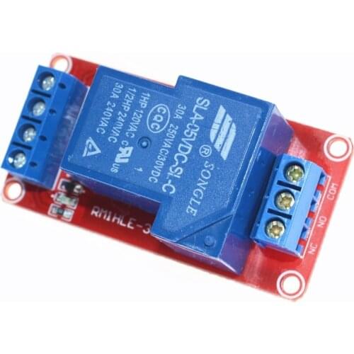 5V 30A Two-way isolation relay module High/low level trigger 5V 30A 1-Channel Relay Module+Electronic With Optocoupler