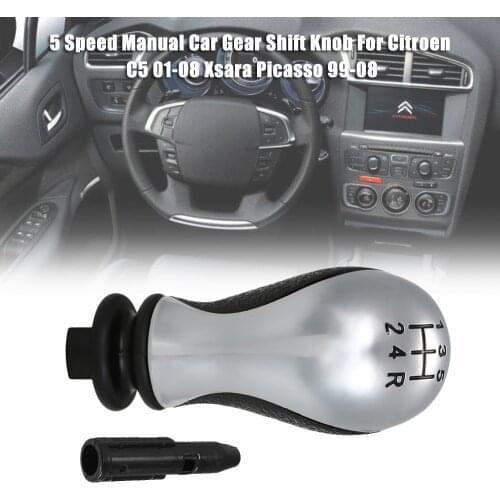 Car Gear Shift Knob 5 Speed Manual Car Gear Shift Knob for Citroen C5 01-08 Xsara Picasso 99-08