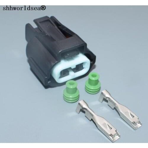 Shhworldsea 2 pin 6.3mm Female Car Waterproof Automotive wire Connector Plug With Terminals
