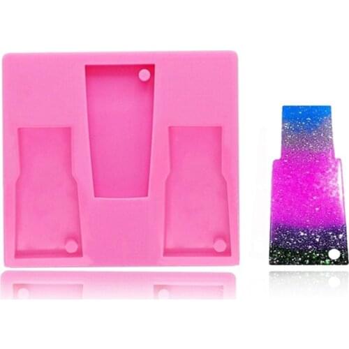 DIY epoxy silicone mold for key chain perforation mold for polymer clay