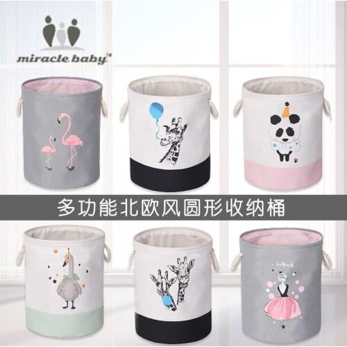 Dirty Clothes Laundry Basket Fabric Linen Foldable Storage Box, Home Sundries Holder Organizer Basket Bin Hamper With Handle