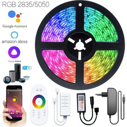 LED Strip Lights Bluetooth WiFi Smart Controller RGB 5050/2835 Flexible Diode Home Festival Tape 12V Waterproof Decoration Lamp