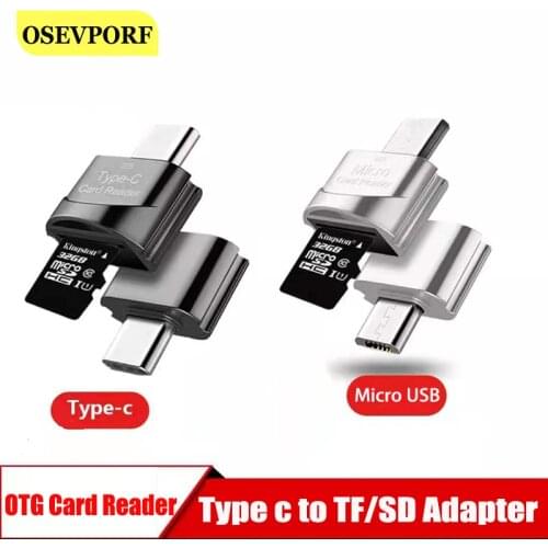 Card Reader Micro USB/Type-C Adapter Memory Cardreader SD/TF OTG Micro SD TF Phone Connector USBC For PC Samsung Macbook Huawei