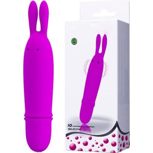 Dingye Bullet Vibrator 10 Speed Rabbit Cute Silicone Vibrator Adult Sex Toy Sex Product for Women and Man