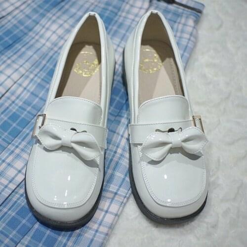 Vintage Women Lolita Shoes Bow Jk Japanese Student Uniform Sweet Girl Kawaii Cosplay Anime Goth Cute College Summer Female Shoe