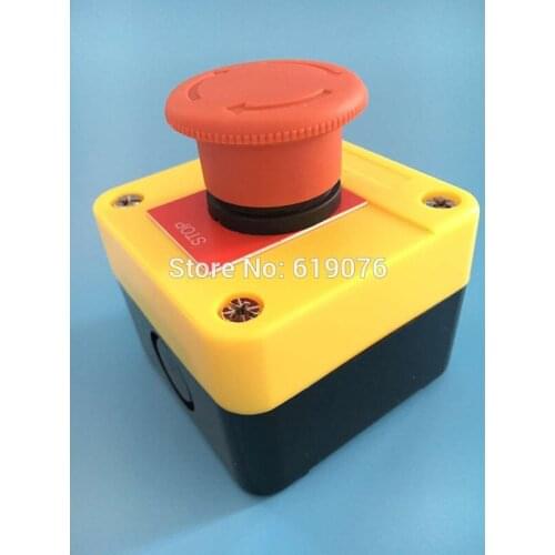 E-stop switch,silver contacts emergency stop push button switch 1NC