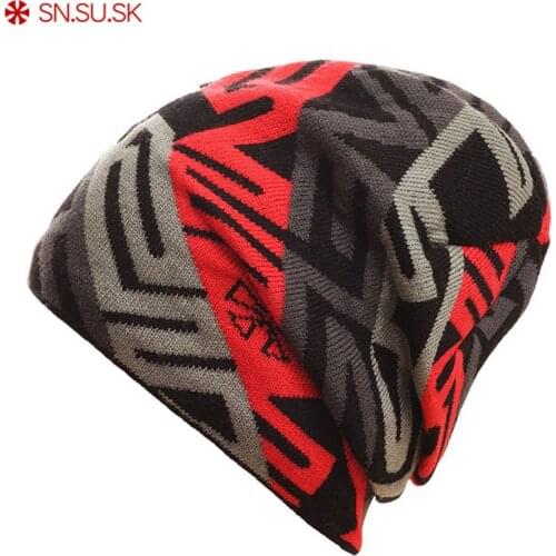 SN.SU.SK Winter Warm Hat Knitted Beanies Hats For Men Women Caps Skullies Gorros Casual Bonnet Beanie Cap