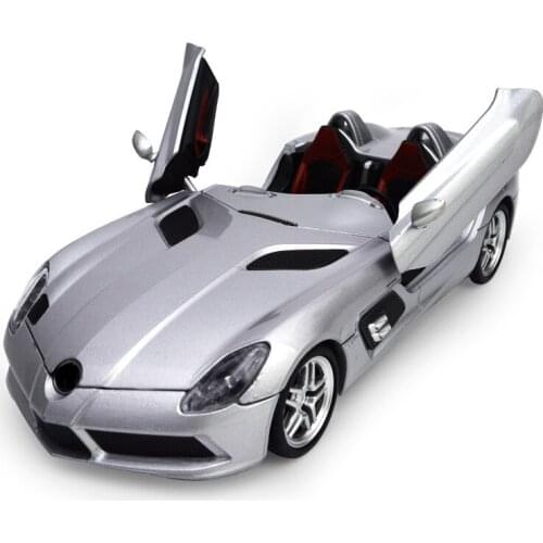 1:24 High Simulation Metal SLR Alloy Roadster Racing Sound And Light Toy Car Model For Children Gifts