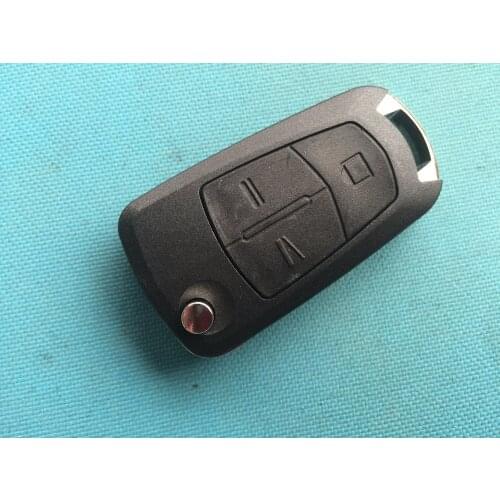 10 pcs/lot New Replacement Case For Opel Vauxhall Corsa Astra Vectra Zafira 3 Button Remote Flip Key Shell uncut blade no logo