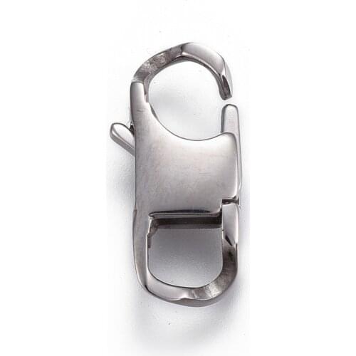 100pcs 304 Stainless Steel Lobster Claw Clasps Accessories For DIY Bracelet Necklace Chain Making Findings Stainless Steel Color