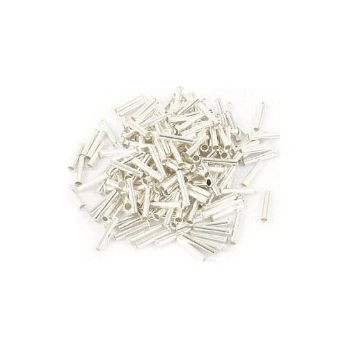 200Pcs 10mmx1.7mm A.W.G 18 Crimp Terminals Non-Insulated Wire Ferrules EN1010