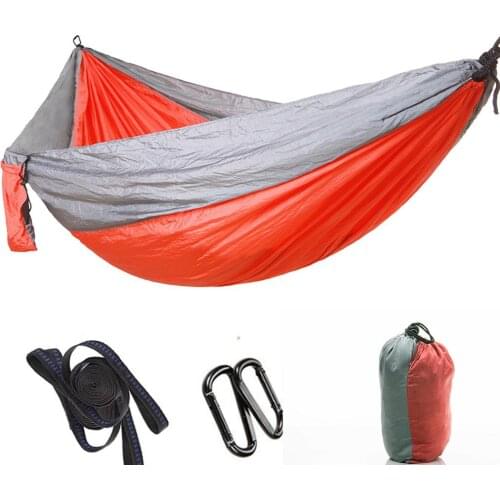 300x200cm 118"x78" Two-person Hammock Outdoor Portable Hanging Hammock For Family Friends Camping Hiking 100% Nylon 210T