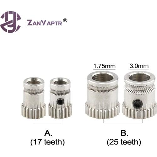 1Pc 3D Printer Prusa i3 MK2/MK3 Cloned Btech Dual Gears DIY Prusa i3 Steel Pulleys Bore 5mm 3D Printer Gears Extrusion