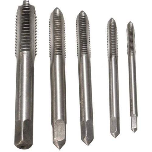 5PCS HSS M3 M4 M5 M6 M8 Machine Hand Screw Thread Metric Plug Tap Drill Set Drilling Power Tools