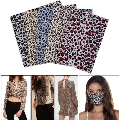 5PCS/Pack 48x48cm Vintage Leopard Printed Cotton Fabric Assorted DIY Handicraft Patchwork