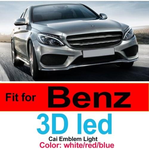 9.5cm Car Trunk Boot Emblem Light 3D Car Decoration Lamp Auto Badge Covers Sticker for S350 S300L Accessory Car Accessories