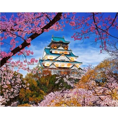 Diamond painting scenery rhinestone embroidery landscape mosaic art sticker decor diamond dots poster wall paper diy craft gift