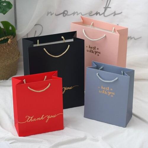 AVEBIEN Simple Letters Hot Stamping Portable Bag Chocolate Paper Gift Packaging Bag Event Party Supplies пакеты для упаковки
