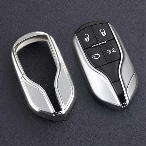 Car Key Shell Remote Control Bag Protective Cover With Key Chain For Maserati Ghibli/Levante/Quattroporte 2014-2018